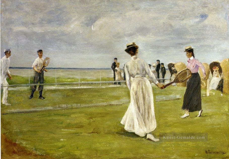 Tennisspiel am Meer 1901 Max Liebermann deutscher Impressionismus Ölgemälde